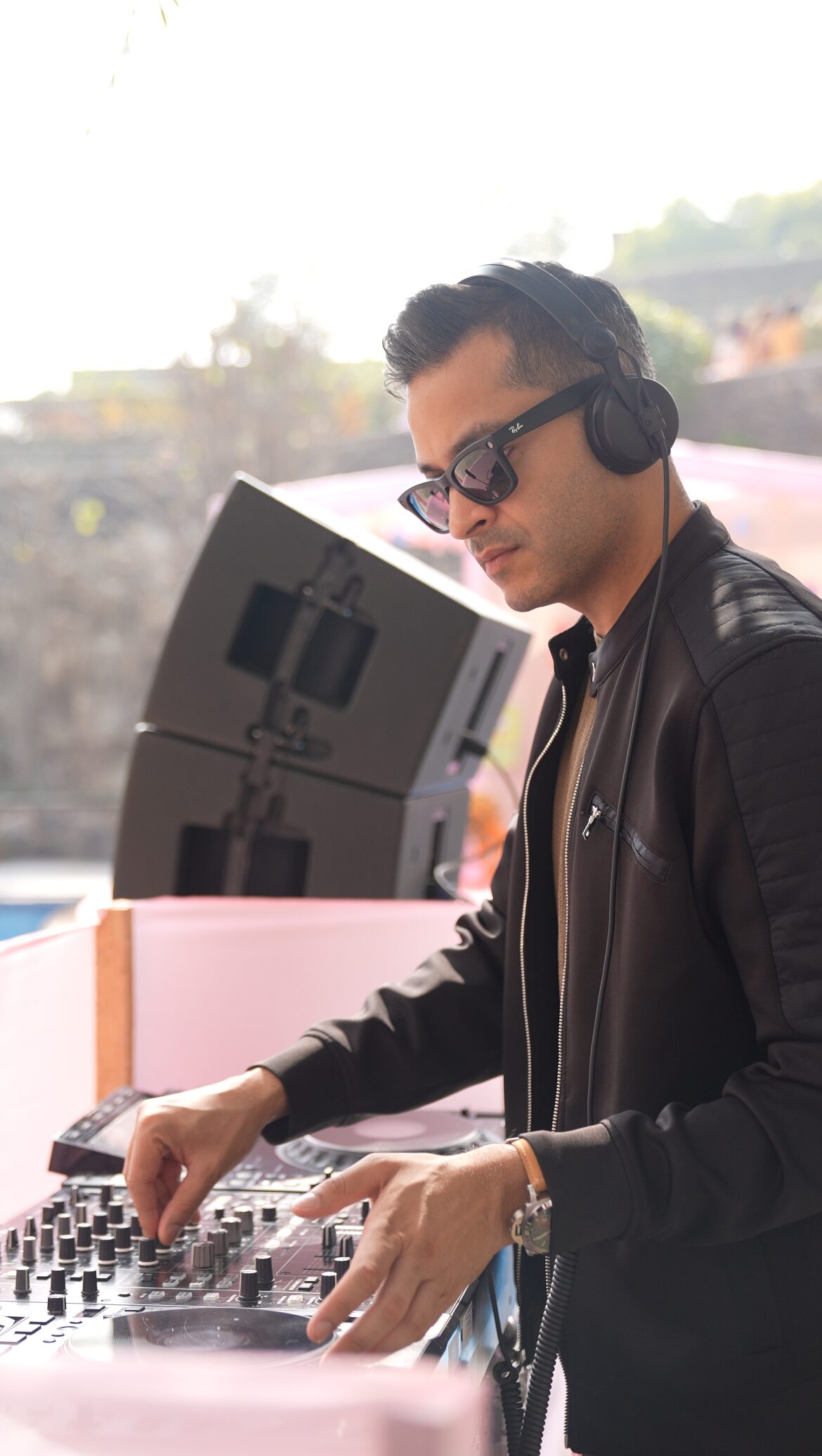 DJ Rishirex performing a live mix. Elite entertainment service available for London and global weddings.