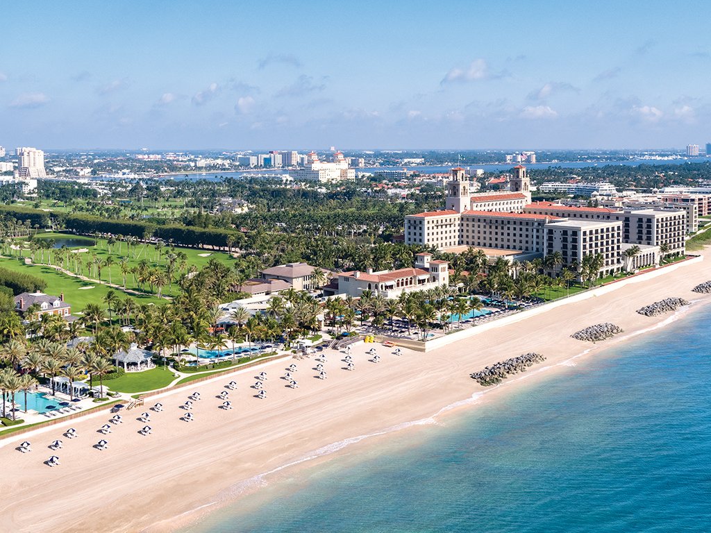 Historic luxury oceanfront resort venue available for Palm Beach weddings.