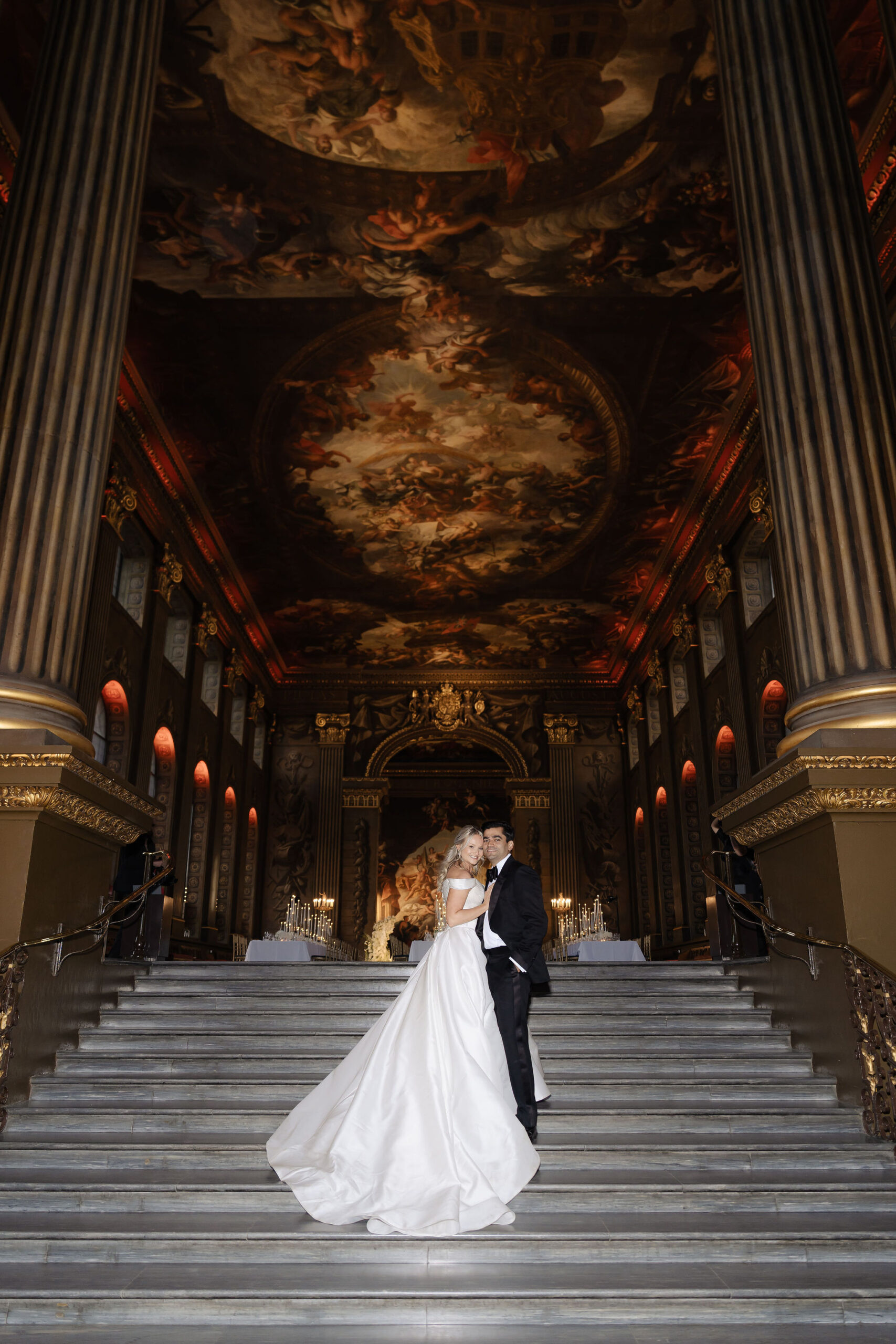 Luxury wedding ceremony production inside a historic London venue